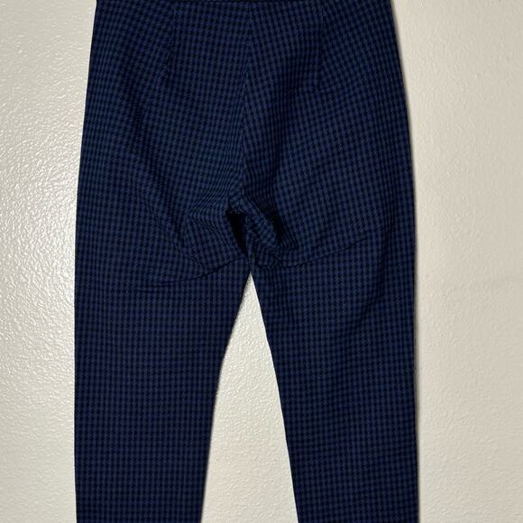 Banana Republic Devon Houndstooth Pants Woman's size 2 Navy Blue and Black - Picture 14 of 16